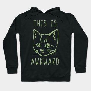 Sage Awkward Cat Hoodie